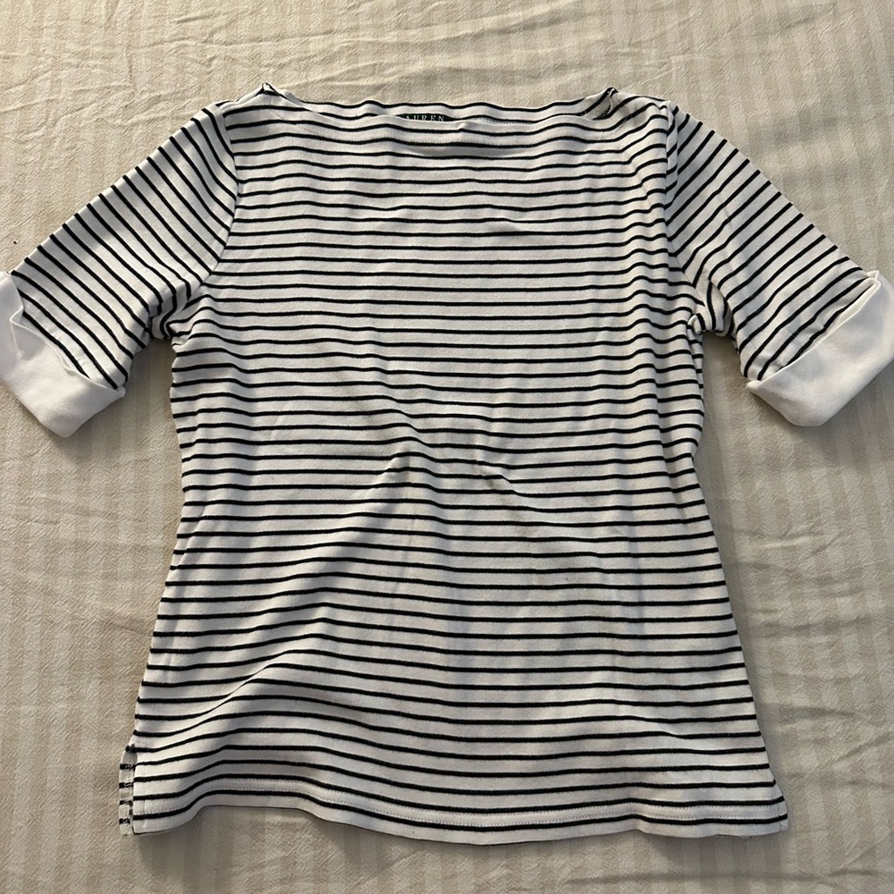 Ralph Lauren Black and White Women's Top